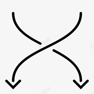 箭头交叉方向图标图标