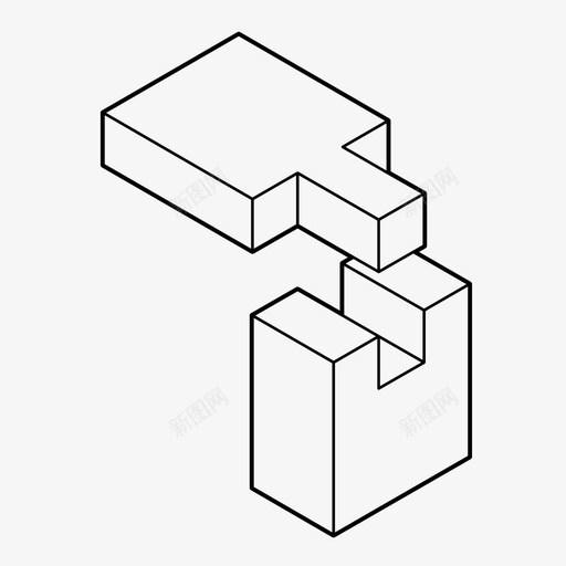 滑动接头木工连接图标svg_新图网 https://ixintu.com 木工 木接头 滑动接头 细木工 详图 连接