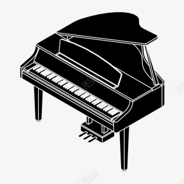 钢琴音乐会乐器图标图标