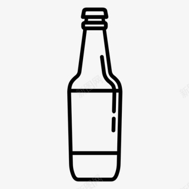 啤酒瓶饮料啤酒图标图标