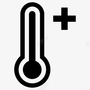 温度高温温度计图标图标