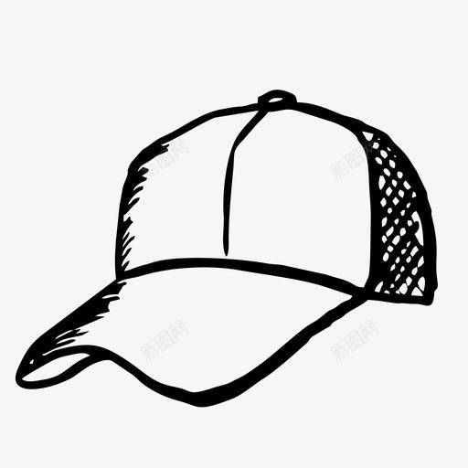 帽子棒球帽头饰图标svg_新图网 https://ixintu.com 头饰 帽子 棒球帽 素描