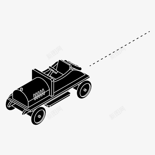 玩具车快比赛图标svg_新图网 https://ixintu.com 复古 快 比赛 玩具车 赛车