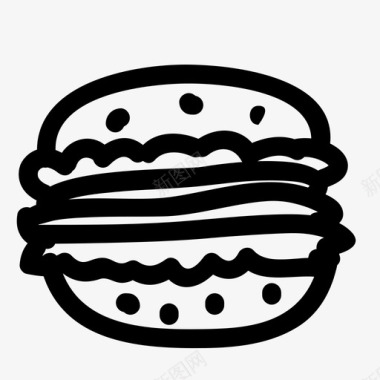 汉堡包食物垃圾食品图标图标