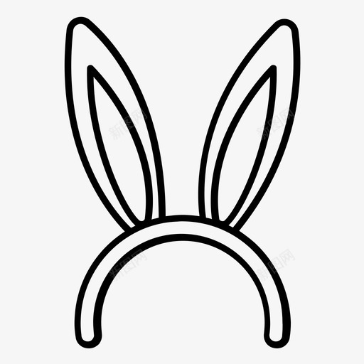 兔子耳朵兔子复活节图标svg_新图网 https://ixintu.com 兔子 兔子耳朵 复活节 帽子