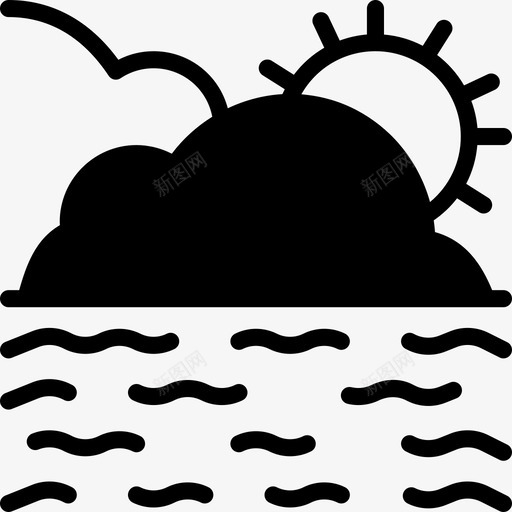 平静的海天气预报史玛西克逊天气2固体图标svg_新图网 https://ixintu.com 史玛西克逊天气2固体 天气预报 平静的海