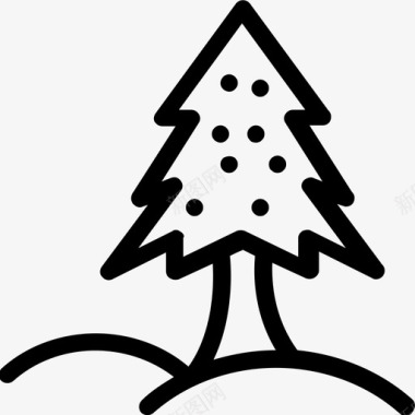 森林圣诞树冷杉树图标图标