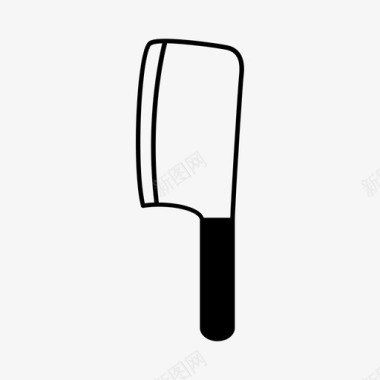切肉刀刀片屠夫图标图标