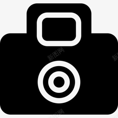 照相机摄影社交媒体填充图标图标