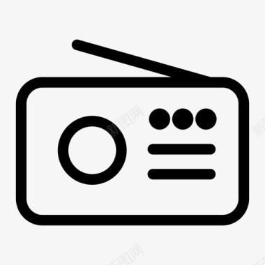 收音机收音机天线电台图标图标