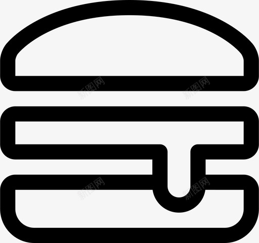 汉堡芝士汉堡快餐图标svg_新图网 https://ixintu.com 垃圾食品 快餐 汉堡 芝士汉堡 食品
