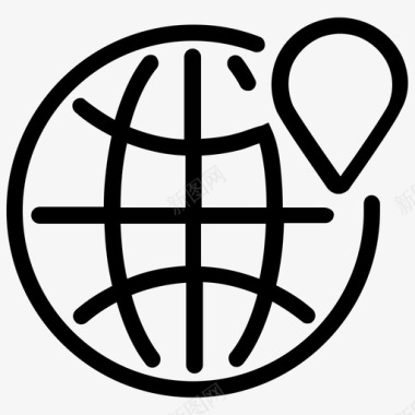 全球定位导航pin图标图标