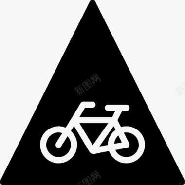 禁止骑自行车标志交通图标图标