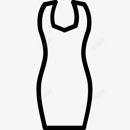 bodycon连衣裙服装合身图标svg_新图网 https://ixintu.com bodycon连衣裙 合身 女士 女士服装轮廓系列 服装