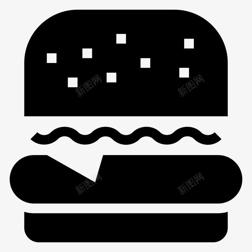 快速汉堡汉堡包图标svg_新图网 https://ixintu.com 三明治 垃圾 快速 汉堡 汉堡包 牛排 购物电子商务符号图标