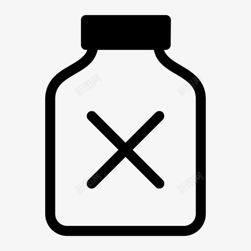 危险有毒化学品瓶图标svg_新图网 https://ixintu.com 危险有毒化学品瓶