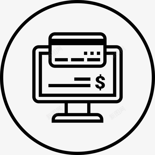 账单计算机信用卡图标svg_新图网 https://ixintu.com 信用卡 在线 支付 支付和账单 计算机 账单