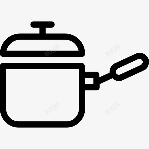 烹饪锅砂锅厨房图标svg_新图网 https://ixintu.com 厨房 平底锅 烹饪锅 砂锅 食物线图标 餐具