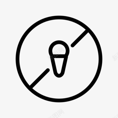 禁止使用冰淇淋禁止使用popcycle禁止包装图标图标