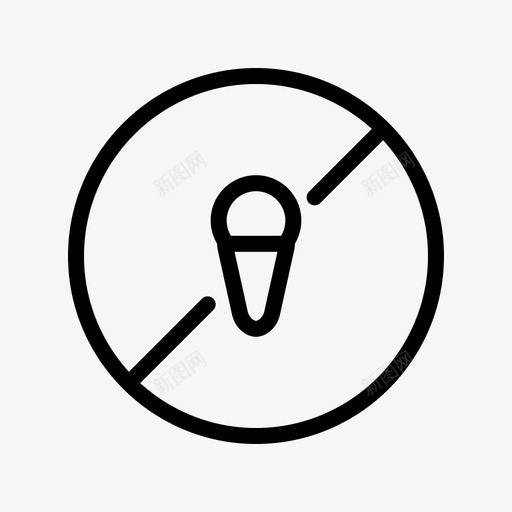 禁止使用冰淇淋禁止使用popcycle禁止包装图标svg_新图网 https://ixintu.com 禁止使用popcycle 禁止使用冰淇淋 禁止包装