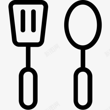 厨房工具餐具抹刀图标图标