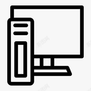 台式机cpu服务器图标图标
