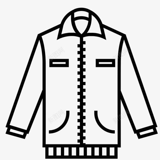 夹克外套服装图标svg_新图网 https://ixintu.com 外套 外套系列 夹克 套装 服装