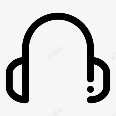 耳机客户服务音乐支持图标图标