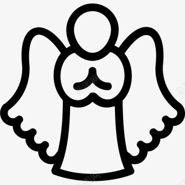 天使基督教圣诞天使图标图标