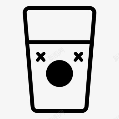 死啤酒杯酒精饮料图标图标