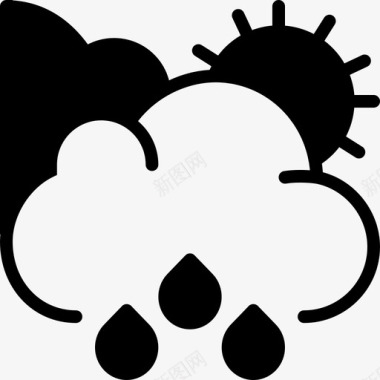 雨云天气预报天气图标图标