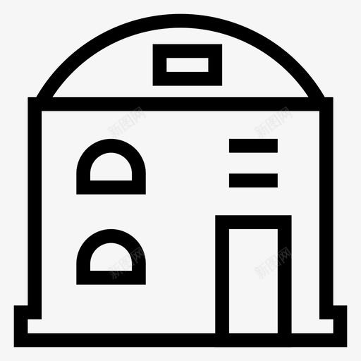 建筑城市商业图标svg_新图网 https://ixintu.com 商业 商店 城市 建筑 建筑房地产线图标 物业