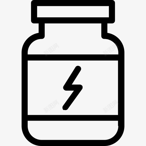 食物补充药物药瓶图标svg_新图网 https://ixintu.com 医疗线图标 维生素 药丸 药物 药瓶 食物补充