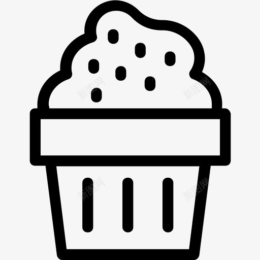 纸杯蛋糕面包房甜点图标svg_新图网 https://ixintu.com 松饼 甜点 纸杯蛋糕 面包房 食品系列图标 食物