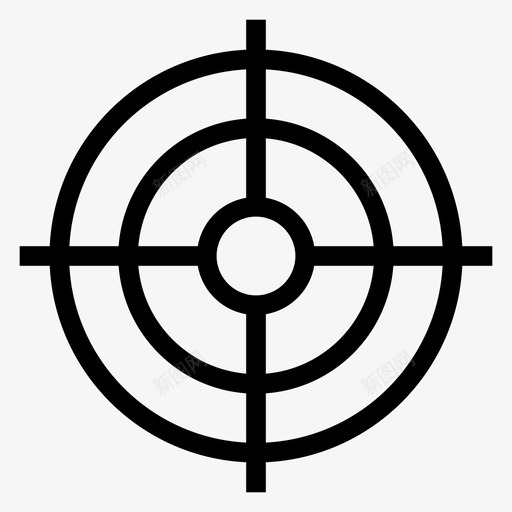 目标箭头靶心图标svg_新图网 https://ixintu.com 射击目标 目标 目标市场 箭头 运动健身符号图标 靶心