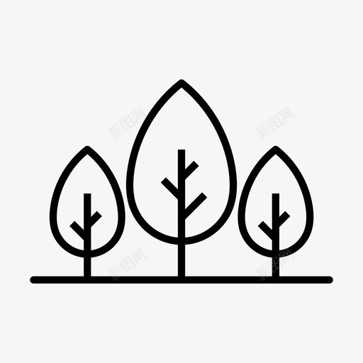 绿色植物森林自然图标svg_新图网 https://ixintu.com 公园 树 森林 绿色植物 自然