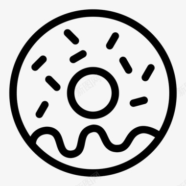 甜甜圈食品图案图标图标