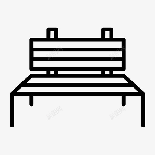 长凳公园长凳公共长凳图标svg_新图网 https://ixintu.com 公共长凳 公园长凳 旅行和设施 木制长凳 长凳