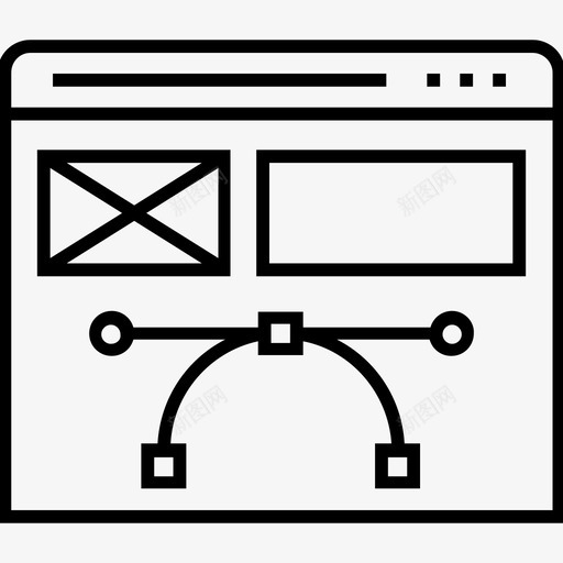 网页贝塞尔工具平面图标svg_新图网 https://ixintu.com 1400网页和搜索引擎优化平面线图标 布局 平面设计 设计网页 贝塞尔工具