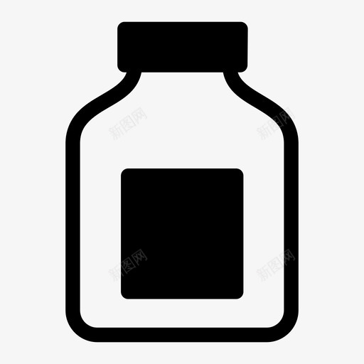 罐子瓶子容器图标svg_新图网 https://ixintu.com 容器 有标签的罐子 玻璃罐 瓶子 石匠罐子 罐子