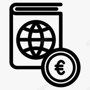 网络图书价格欧元全球图标图标