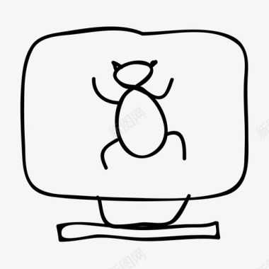 特洛伊木马臭虫计算机图标图标