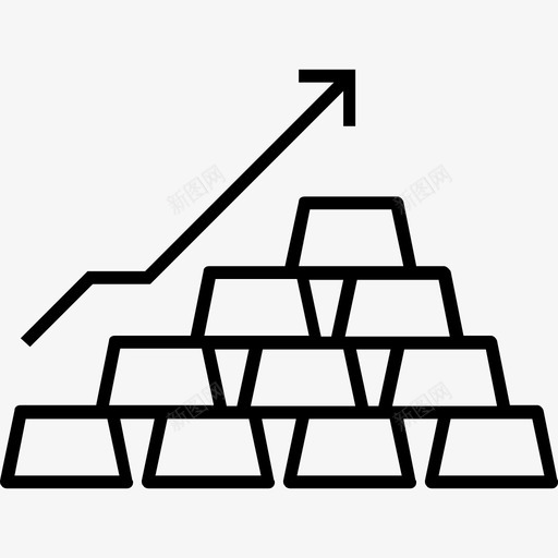 利润商业利润金砖图标svg_新图网 https://ixintu.com 600金融平面线图标 利润 商业利润 金砖 金锭 黄金储备