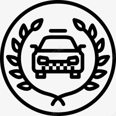 最佳出租车奖项汽车图标图标