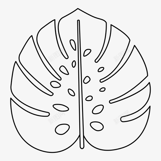 怪兽的叶子怪物的叶子大自然图标svg_新图网 https://ixintu.com 大自然 怪兽的叶子 怪物的叶子