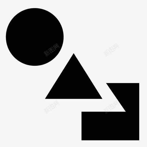 形状圆几何图标svg_新图网 https://ixintu.com 三角形 几何 圆 形状 正方形