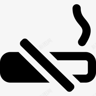 禁止吸烟标志地图和旗帜酒店图标图标
