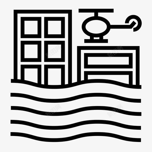 洪水全球变暖水图标svg_新图网 https://ixintu.com 全球变暖 水 洪水