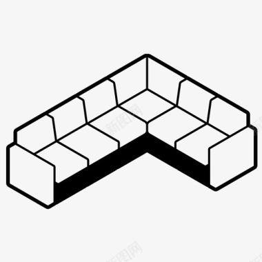 分段沙发沙发家具图标图标