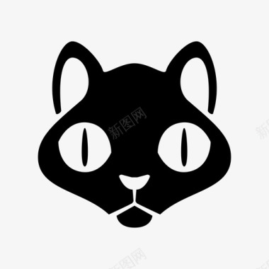 黑猫动物万圣节图标图标